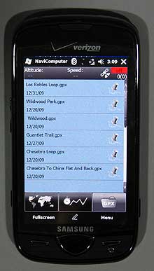 NaviComputer - Selecting GPX trail
